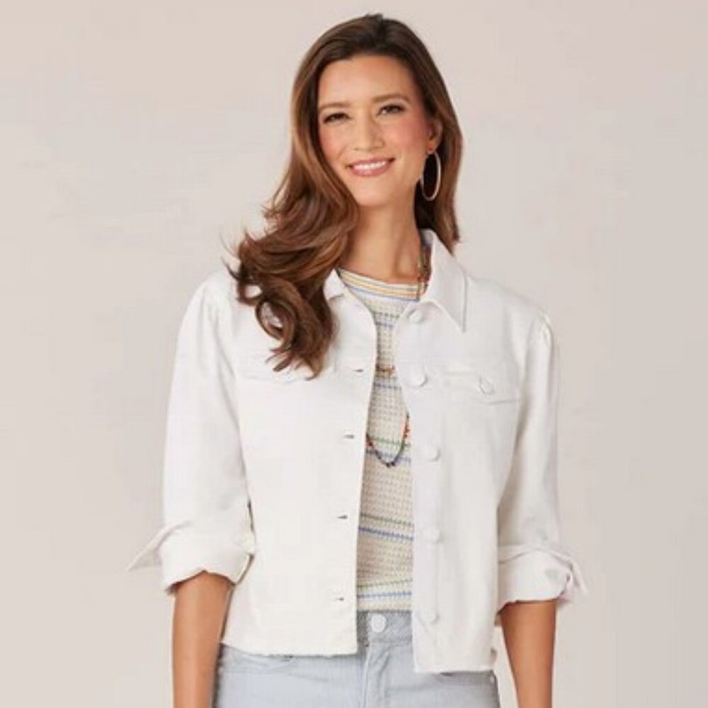 Democracy White Jean Jacket